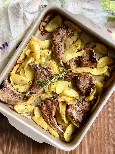 Agnello al forno con patate